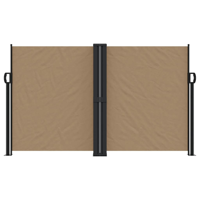 Copertină laterală retractabilă, taupe, 140x1200 cm