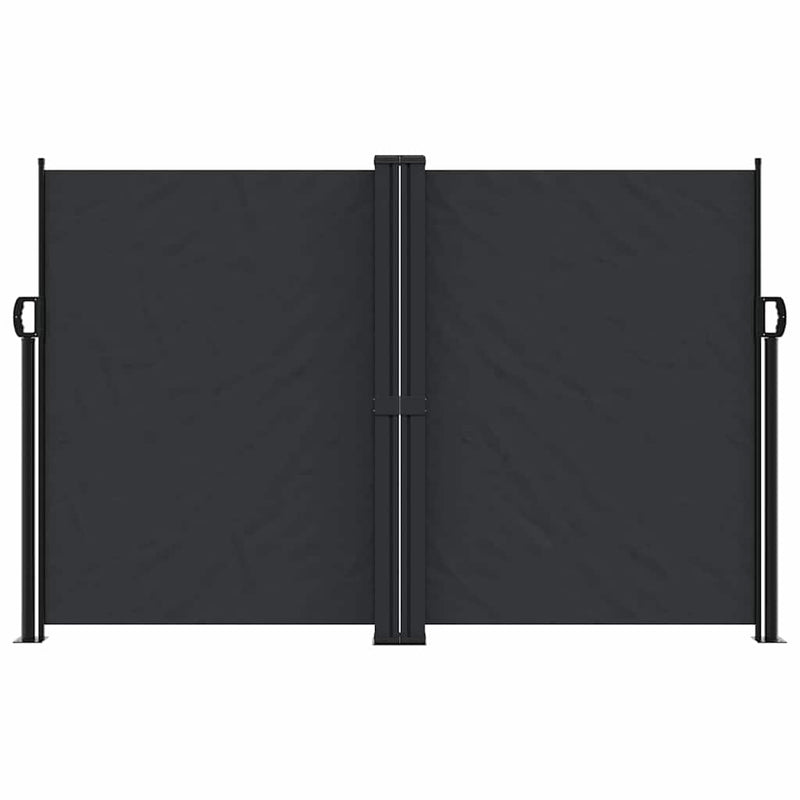 Copertină laterală retractabilă, negru, 160x1200 cm