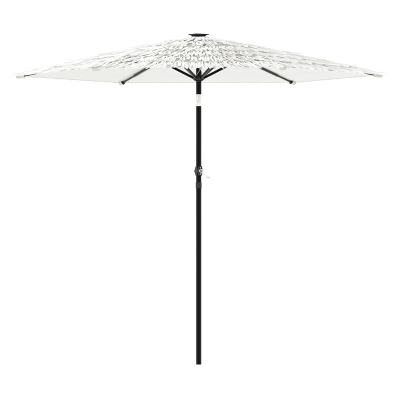 Umbrelă soare de grădină stâlp din oțel, alb 268x268x226cm