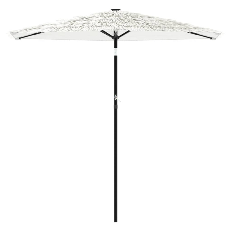 Umbrelă soare de grădină stâlp din oțel, alb 268x268x226cm