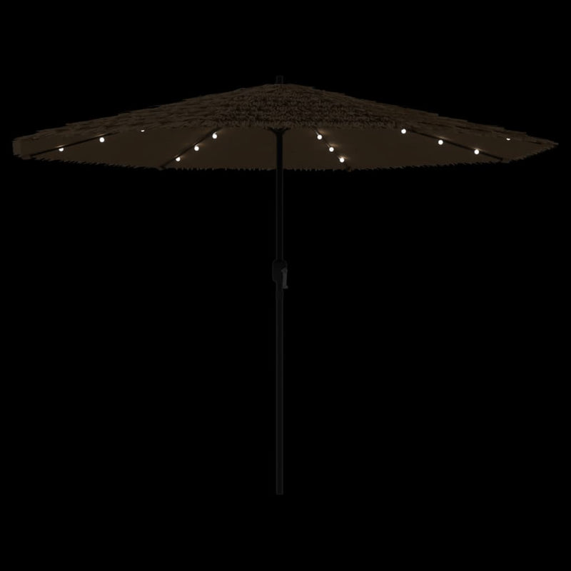 Umbrelă soare de grădină cu stâlp din oțel, maro 324x324x247 cm