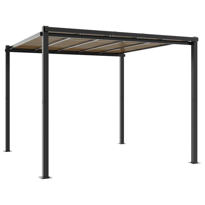 Foișor de grădină antracit 3x3 m aluminiu