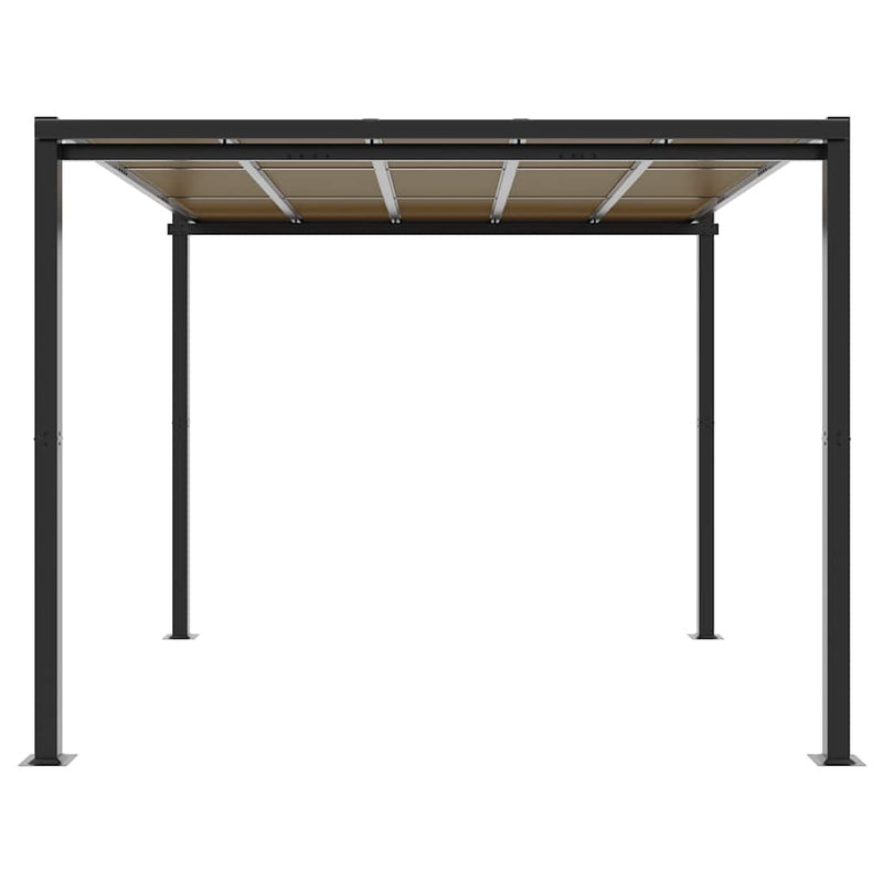 Foișor de grădină antracit 3x3 m aluminiu