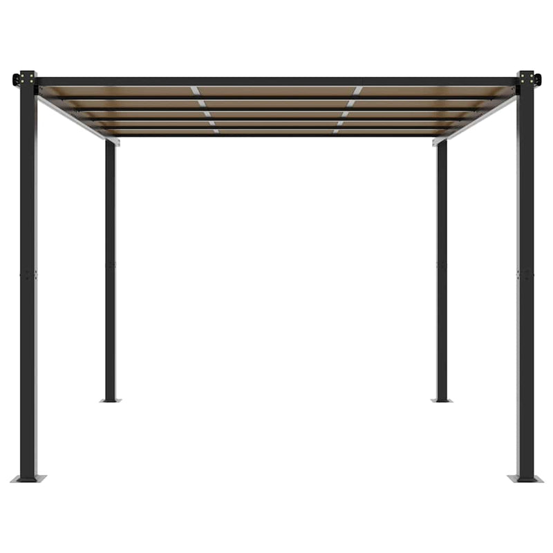 Foișor de grădină antracit 3x3 m aluminiu