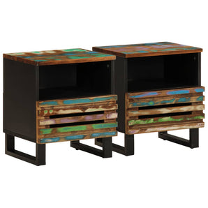 Noptiere, 2 buc., 40x34x46 cm, lemn masiv reciclat