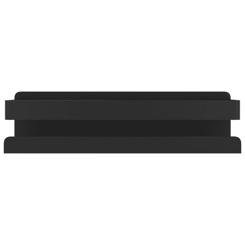 Raft de duș negru mat 23x6,5x6 cm oțel inoxidabil 304 periat