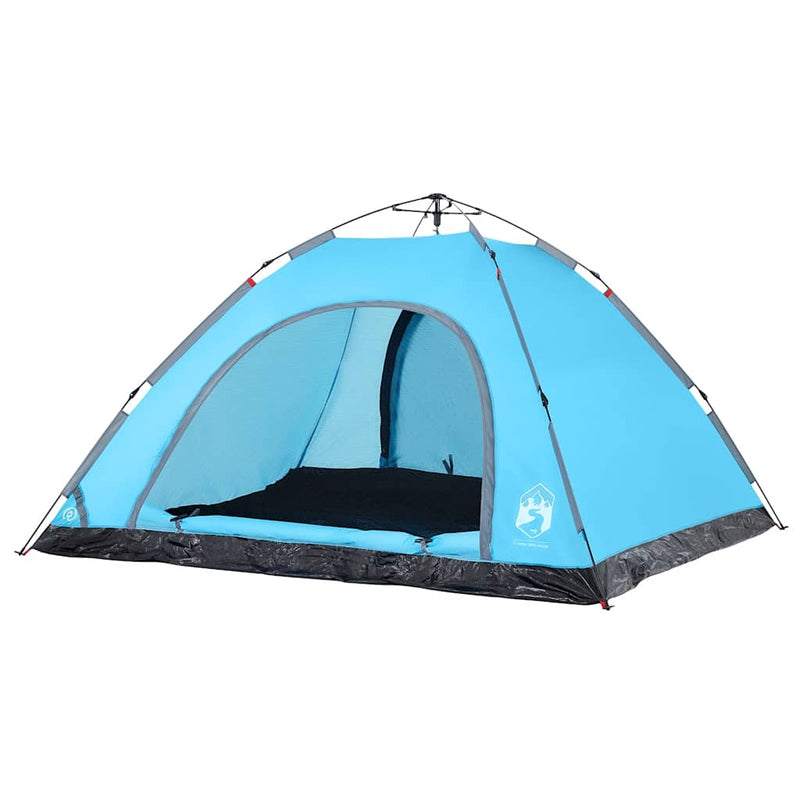 Cort de camping pentru 5 persoane, eliberare rapidă, albastru