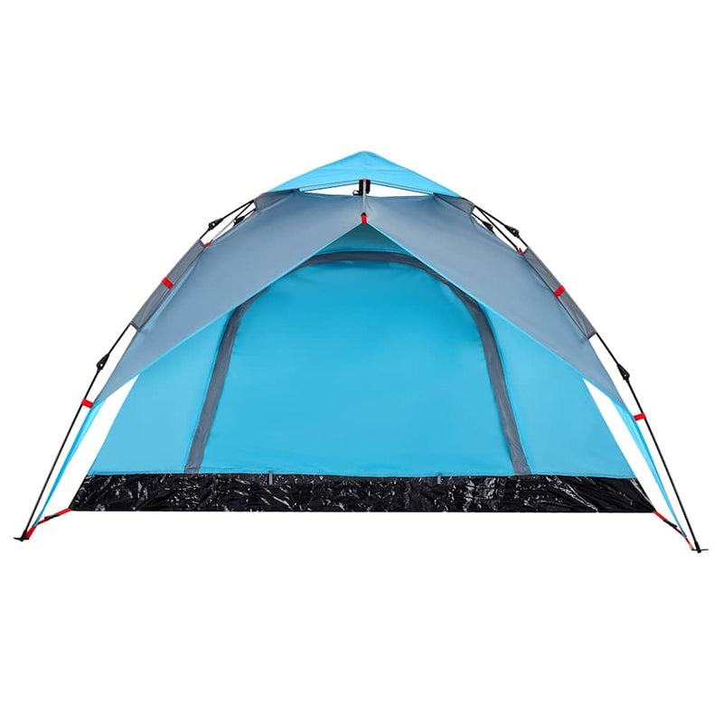 Cort de camping cupolă 4 persoane, setare rapidă, albastru