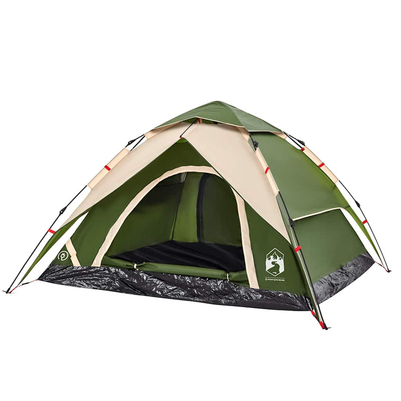 Cort de camping cupolă 5 persoane, setare rapidă, verde