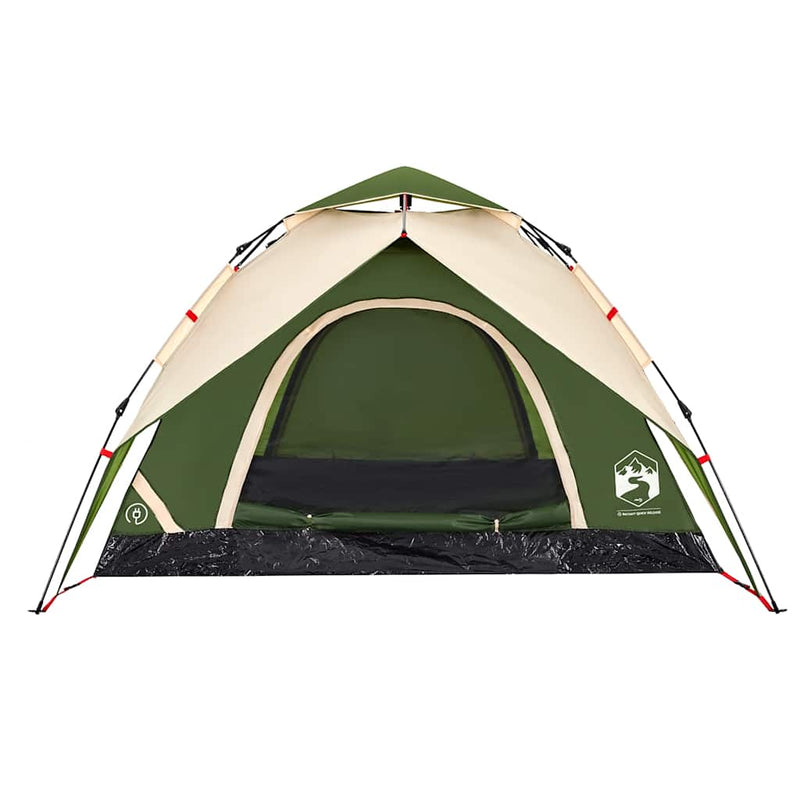 Cort de camping cupolă 5 persoane, setare rapidă, verde