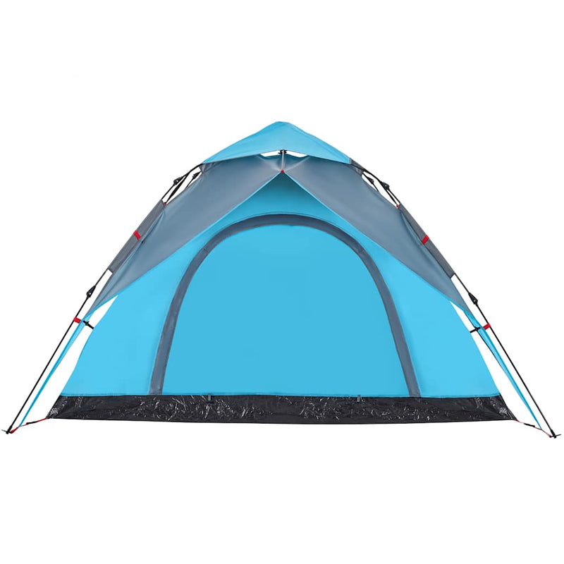 Cort de camping cupolă 5 persoane, setare rapidă, albastru