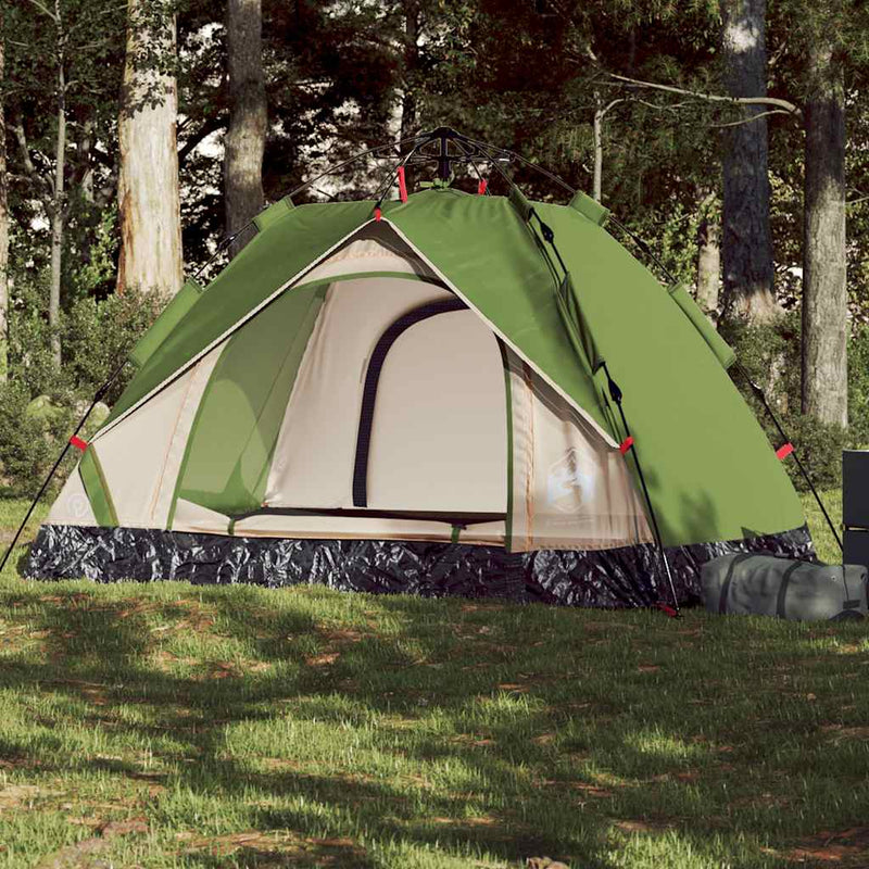 Cort de camping cupolă 2 persoane, setare rapidă, verde