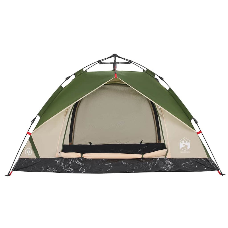 Cort de camping cupolă 3 persoane, setare rapidă, verde