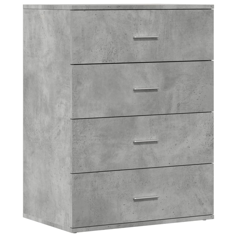 Servantă, gri beton, 60x39x80 cm, lemn compozit