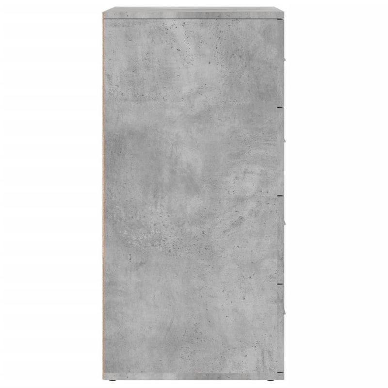 Servantă, gri beton, 60x39x80 cm, lemn compozit