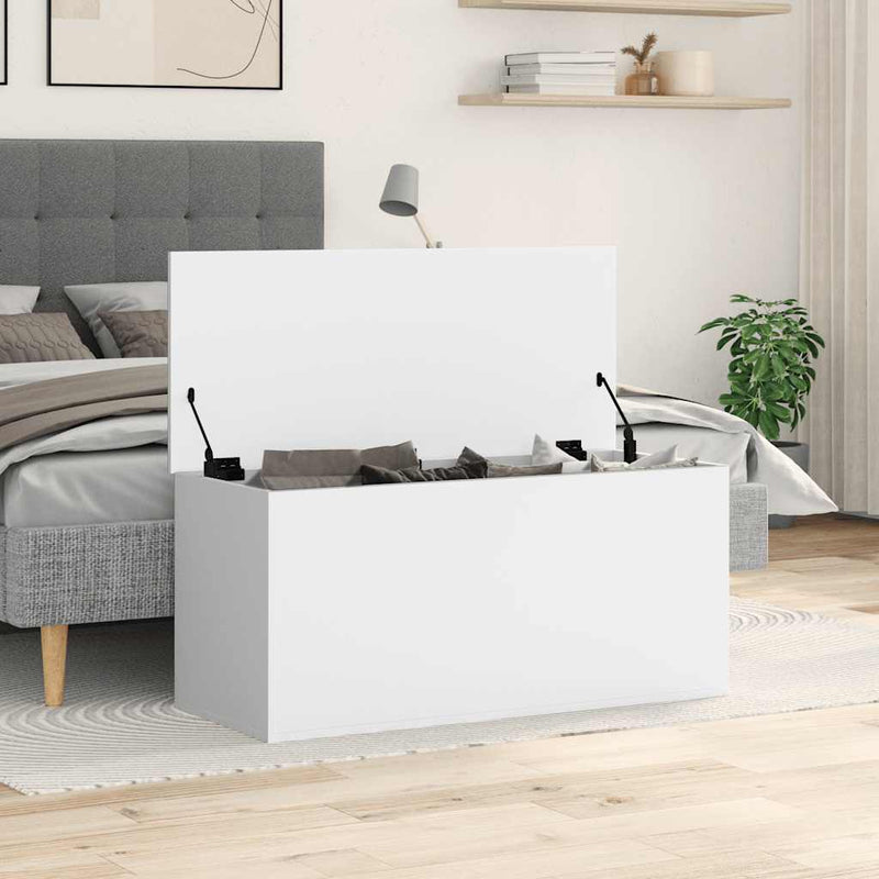 Cutie de depozitare, alb, 100x42x46 cm, lemn prelucrat