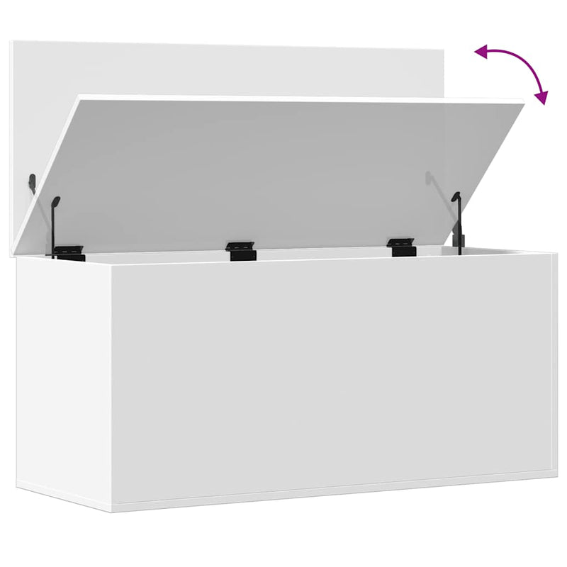 Cutie de depozitare, alb, 100x42x46 cm, lemn prelucrat
