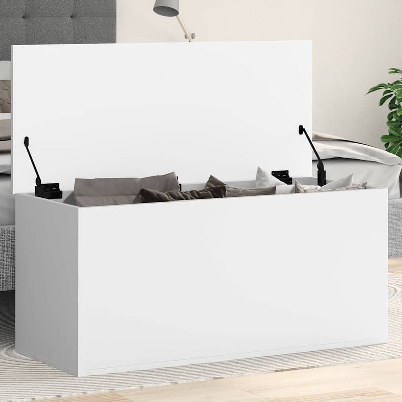 Cutie de depozitare, alb, 100x42x46 cm, lemn prelucrat