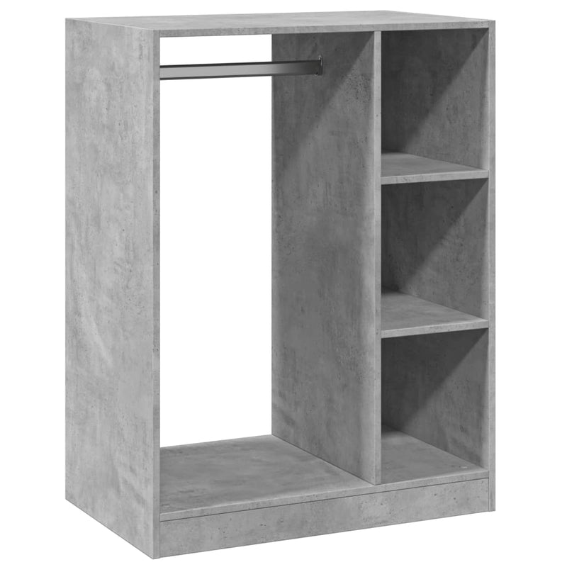 Dulap, gri beton, 77x48x102 cm, lemn prelucrat