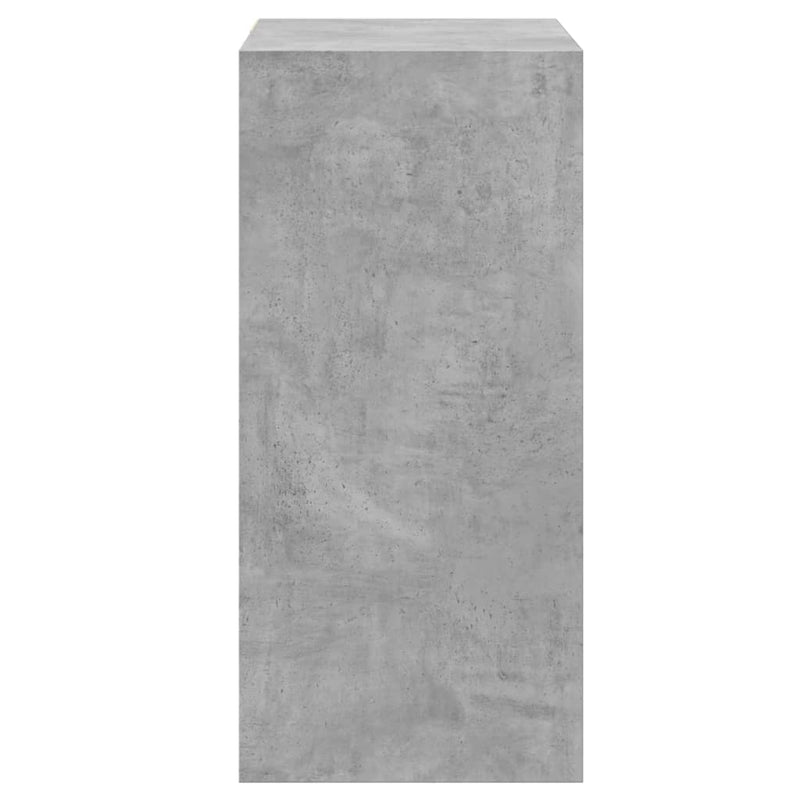 Dulap, gri beton, 77x48x102 cm, lemn prelucrat