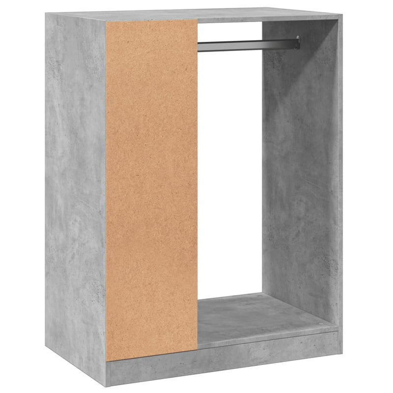 Dulap, gri beton, 77x48x102 cm, lemn prelucrat