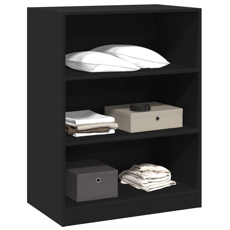 Dulap, negru, 77x48x102 cm, lemn prelucrat