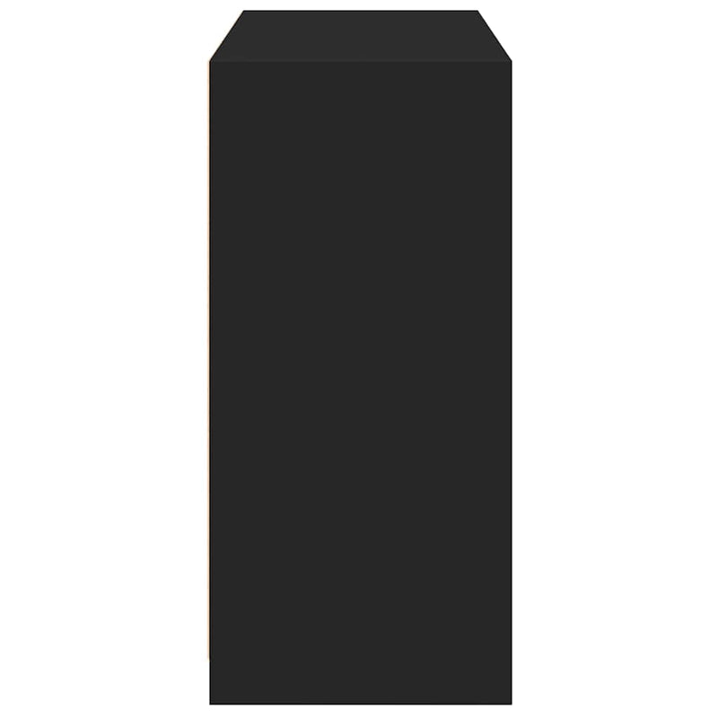 Dulap, negru, 77x48x102 cm, lemn prelucrat