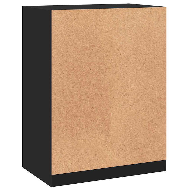 Dulap, negru, 77x48x102 cm, lemn prelucrat