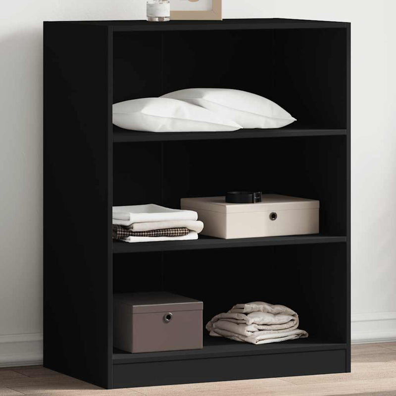 Dulap, negru, 77x48x102 cm, lemn prelucrat