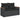 Set canapele de grădină, 12 piese, cu perne, negru, poliratan