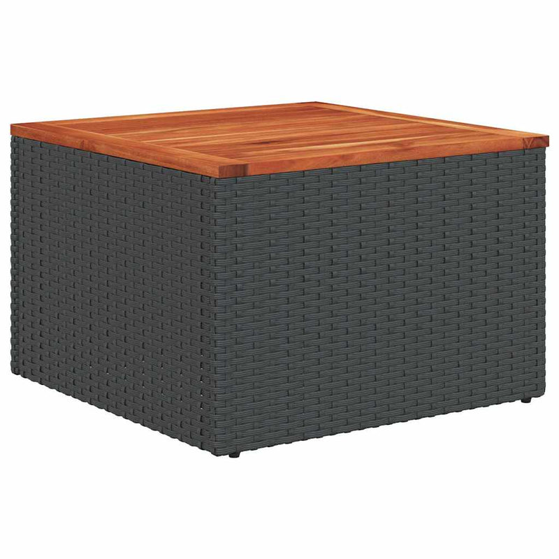 Set canapele de grădină cu 7 piese și perne, poliratan negru