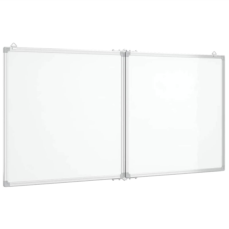 Tablă magnetică pliabilă, alb, 120x60x1,7 cm, aluminiu