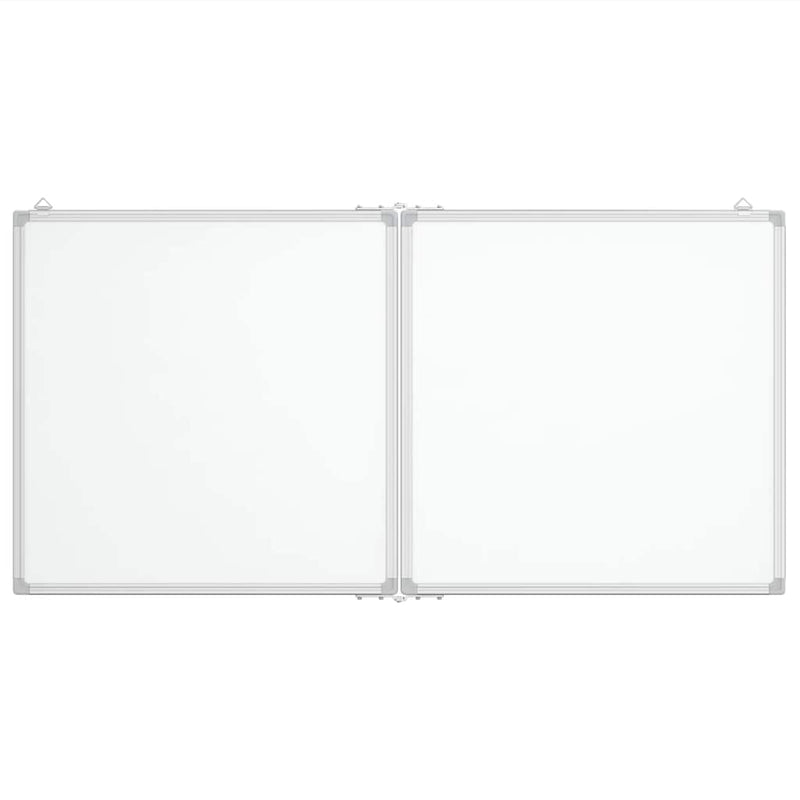 Tablă magnetică pliabilă, alb, 120x60x1,7 cm, aluminiu