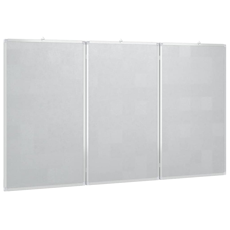 Tablă magnetică pliabilă, alb, 150x80x1,7 cm, aluminiu