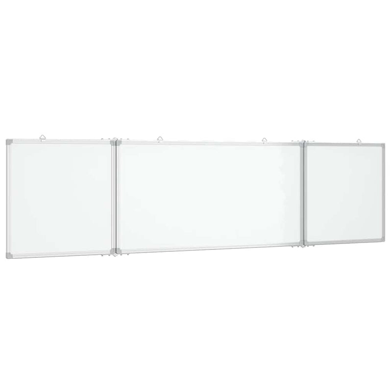 Tablă magnetică pliabilă, alb, 200x50x1,7 cm, aluminiu