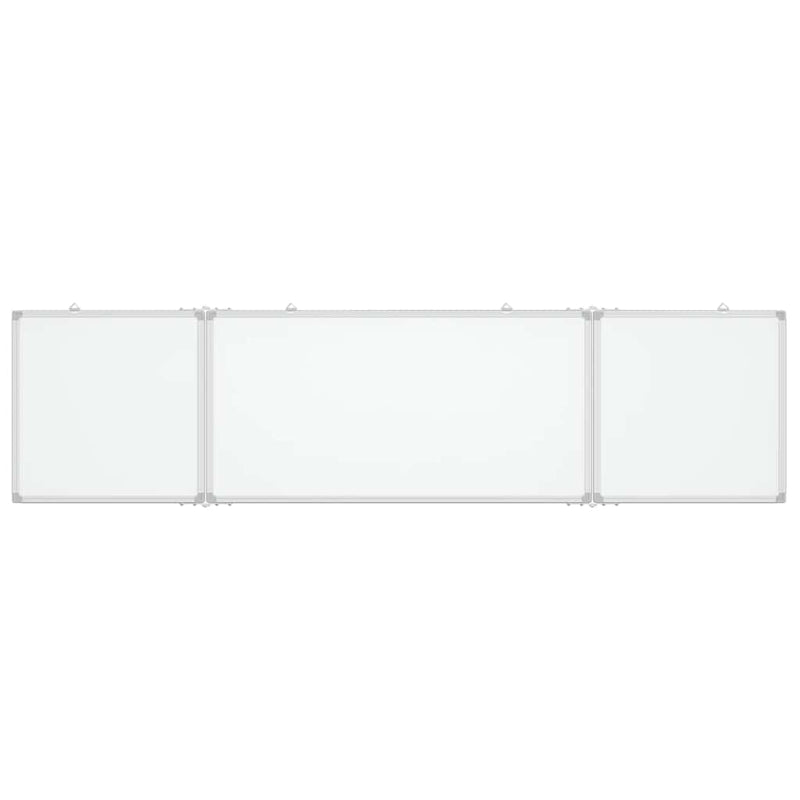 Tablă magnetică pliabilă, alb, 200x50x1,7 cm, aluminiu