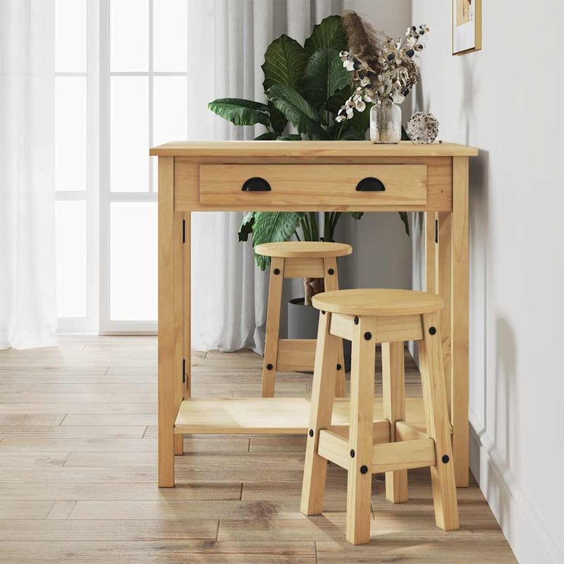 Set mobilier de bar, 3 piese, lemn masiv de pin