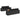 Set canapele de grădină cu perne, 7 piese, negru, poliratan