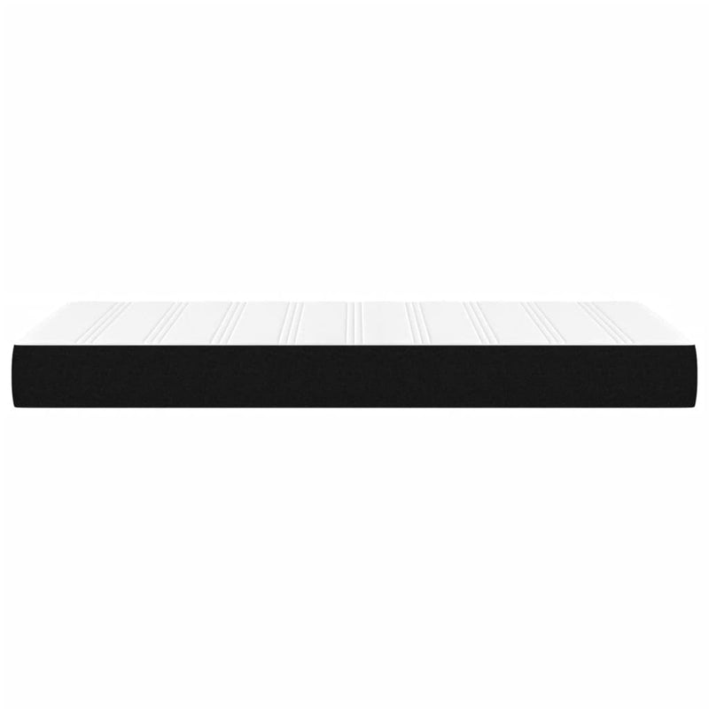 Saltea cu arcuri buzunar, fermitate medie, negru, 120x190x20 cm, textil