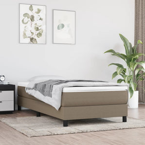 Saltea cu arcuri buzunar, fermitate medie, gri taupe, 120x190x20 cm, textil