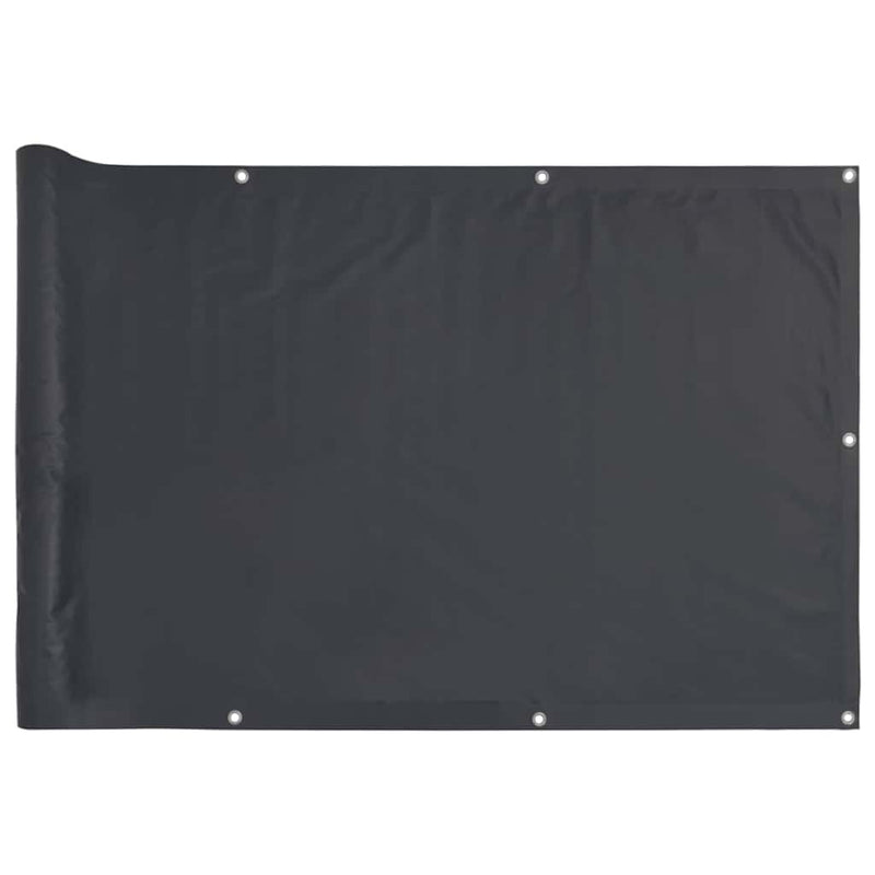 Paravan de balcon, antracit, 500x75 cm, PVC