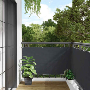 Paravan de balcon, antracit, 600x75 cm, PVC