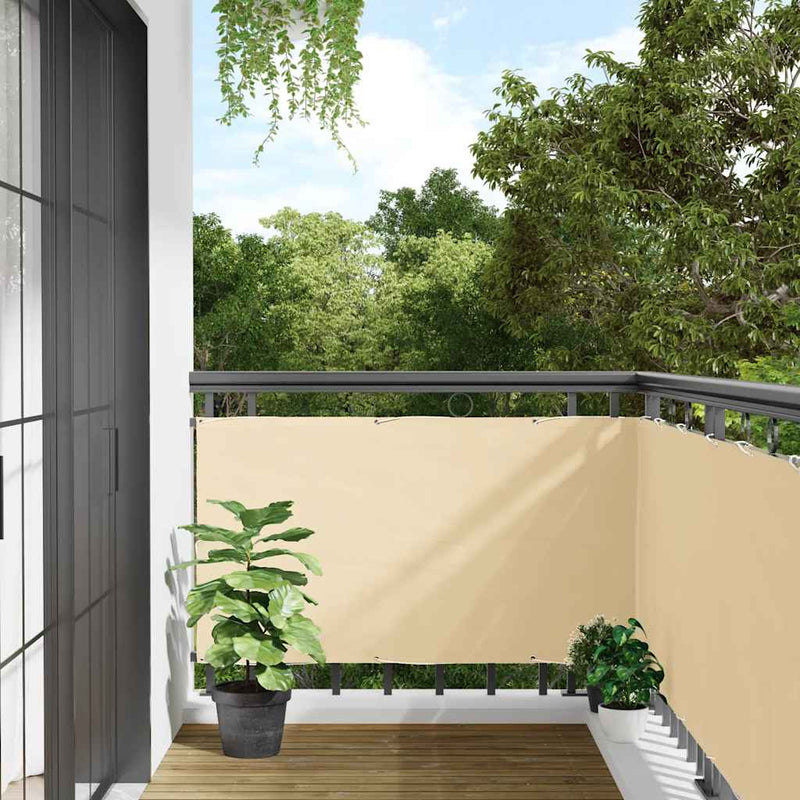 Paravan de balcon, crem, 600x90 cm, PVC
