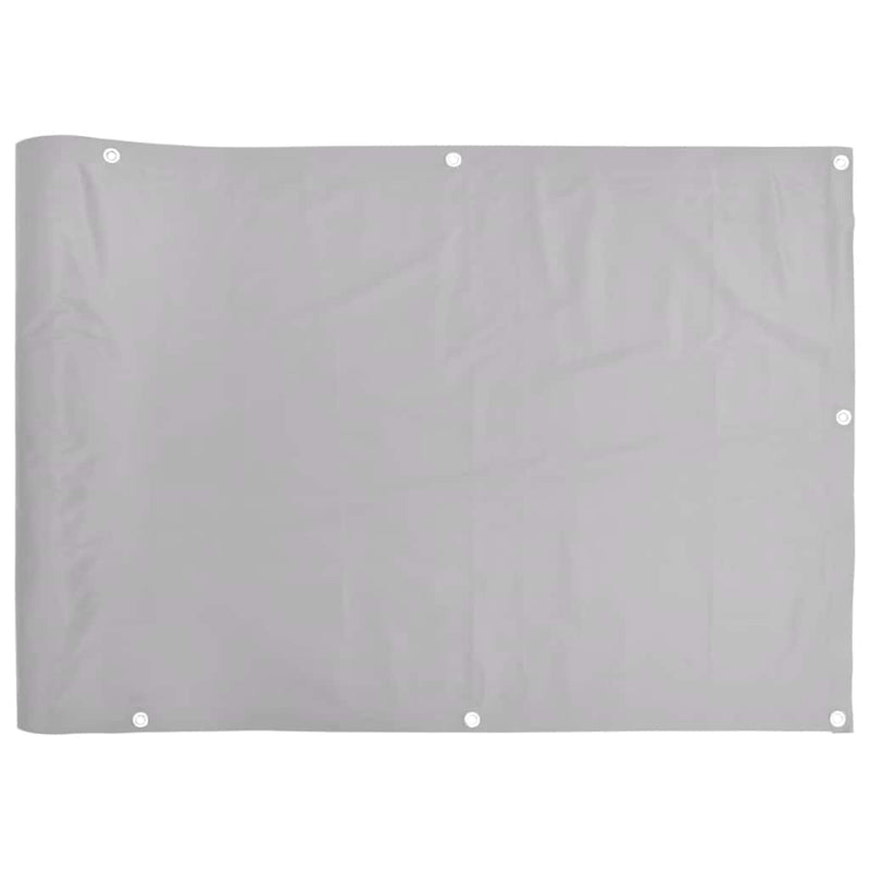 Paravan de balcon, gri, 400x120 cm, PVC