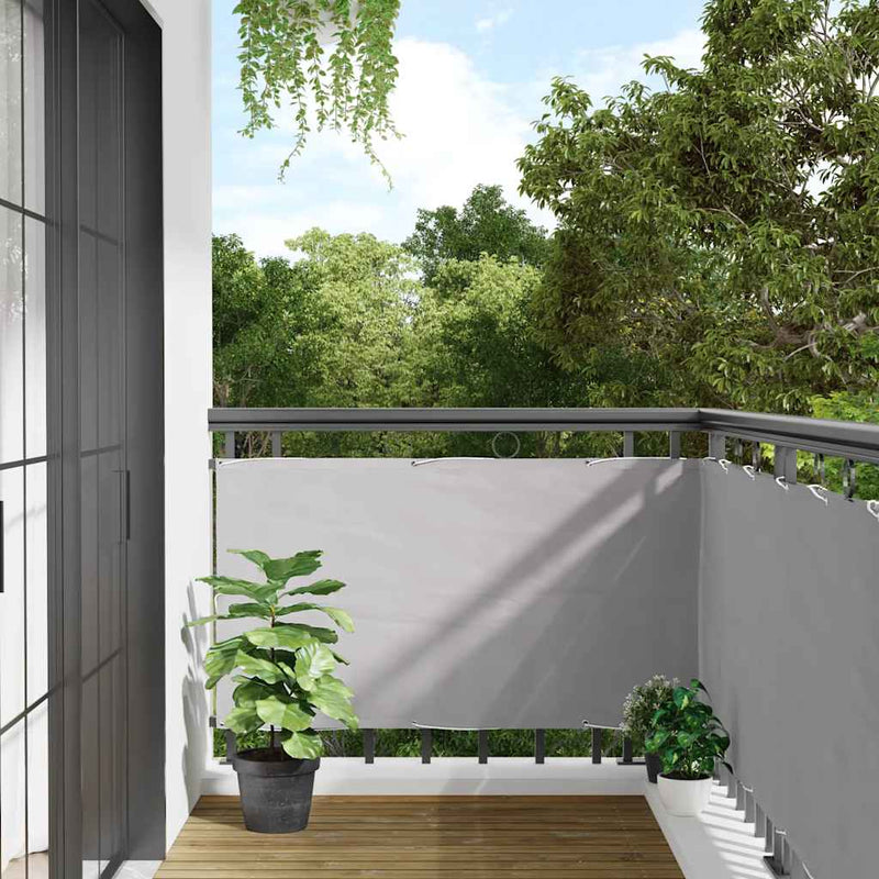 Paravan de balcon, gri, 400x120 cm, PVC