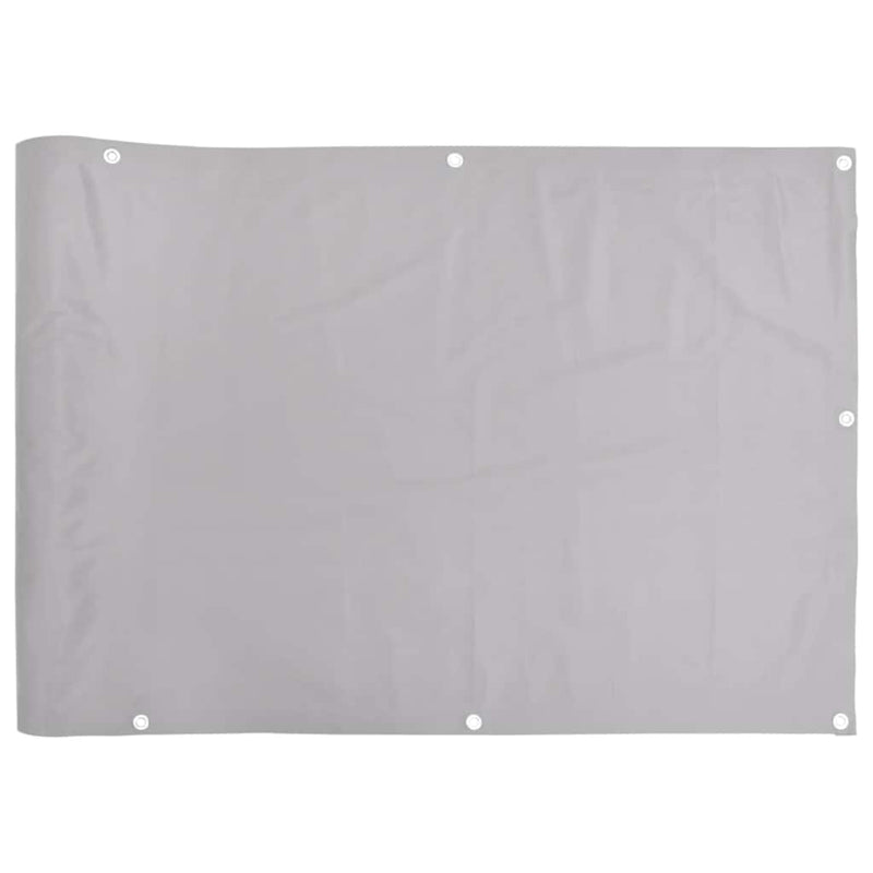 Paravan de balcon, gri, 500x120 cm, PVC