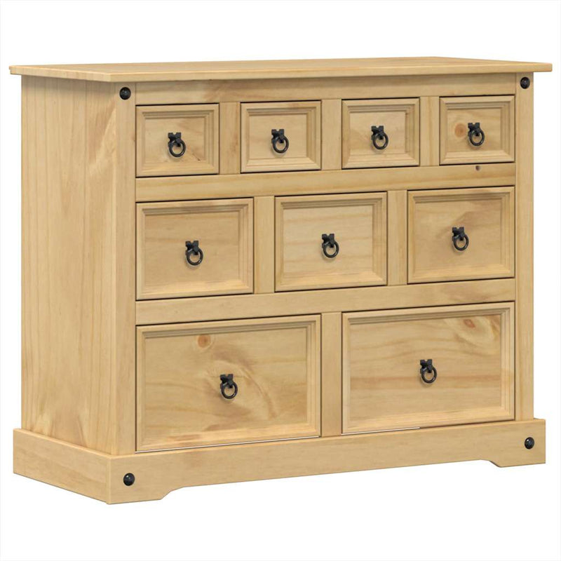 Dulap cu sertare „Corona”, 101x45x82 cm, lemn masiv de pin