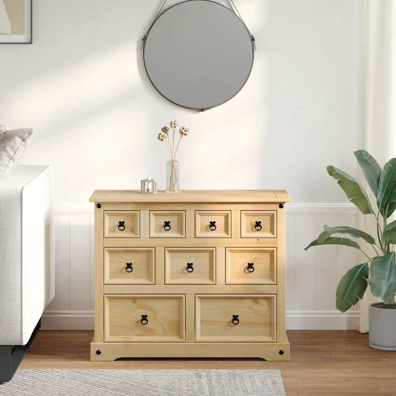 Dulap cu sertare „Corona”, 101x45x82 cm, lemn masiv de pin