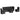 Set canapele de grădină cu perne, 7 piese, negru, poliratan