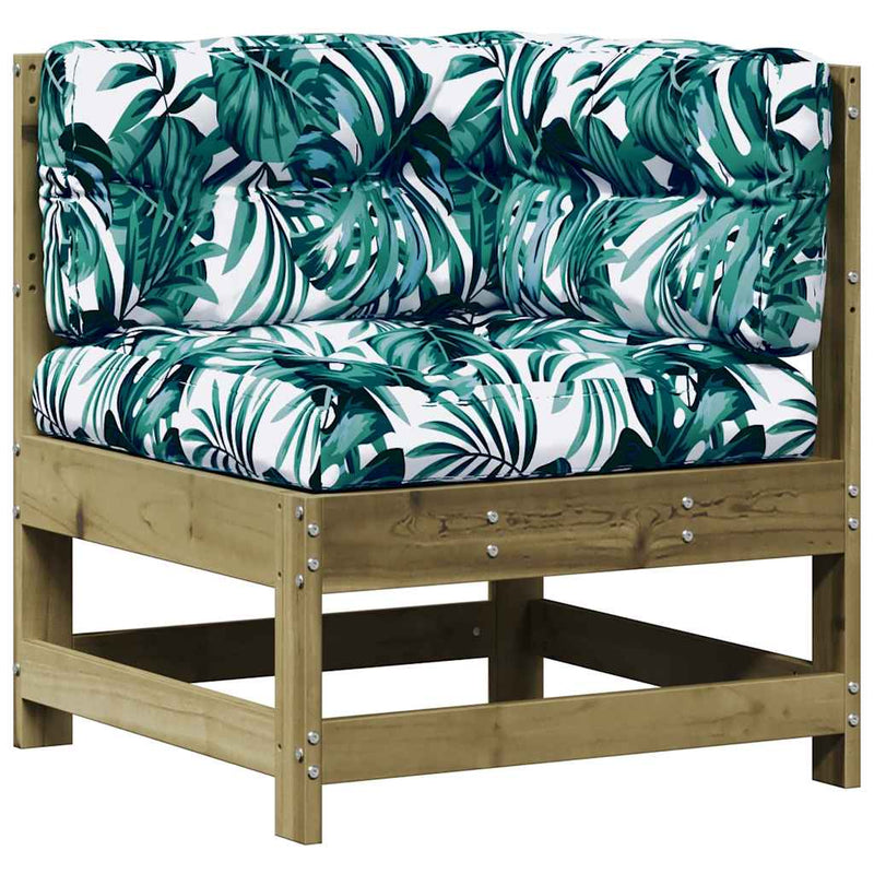 Set mobilier de grădină cu perne, 8 piese, lemn de pin tratat